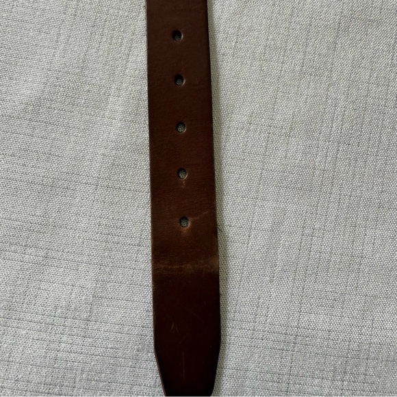 Fossil Beaded Classic Leather Brown Women’s Belt Rhinestone Buckle Size M - Picture 7 of 10